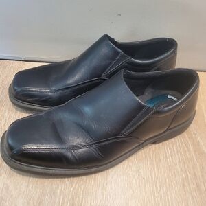 Nunn Bush Black Leather Shoes Men's 10.5M Dynamic Comfort Slip Loafers